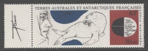 Fr Southern & Antarctic 1985 Explorer & Seal Sc# C88 NH