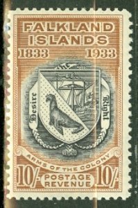 JA: Falkland Islands 75 mint CV $850