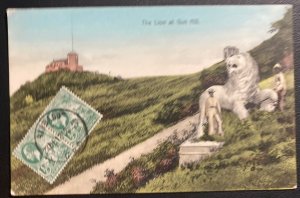 1912 Barbados Picture Postcard cover To Berlin Germany Lion At Gun hill