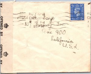 England 1944 - Censor Cover - Flag Cancel - Runcorn Cheshire - J1753