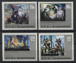 ALBANIA  PAINTINGS ©INDUSTRIE AND CRAFTî 1982  NH SET