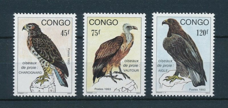 [102964] Congo Brazzaville 1993 Birds of prey vögel oiseaux  MNH