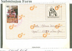 Costa Rica  1990 10c + Franking, comm'l usage