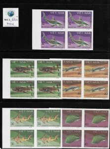 WC1_6601*. NORTH VIETNAM. Blocks 1980 FISHES imperf. set. Scott 1070-1077. MNH