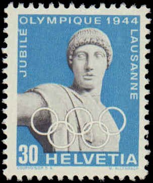 Switzerland #290-292, Complete Set(3), 1944, Olympics, Never Hinged