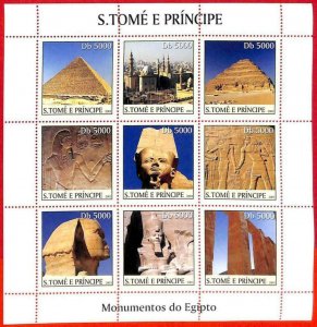 A3434 - SAO TOME & PRINCE ERROR MISPERF: 2003, Egypt, Pyramids,...-