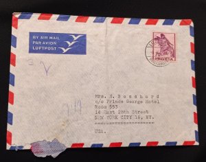 DM)1947, HELVETIA, LETTER SENT TO U.S.A, AIR MAIL, WITH HISTORICAL