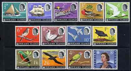 Pitcairn Islands 1964-65 QEII Birds & Ships definitiv...