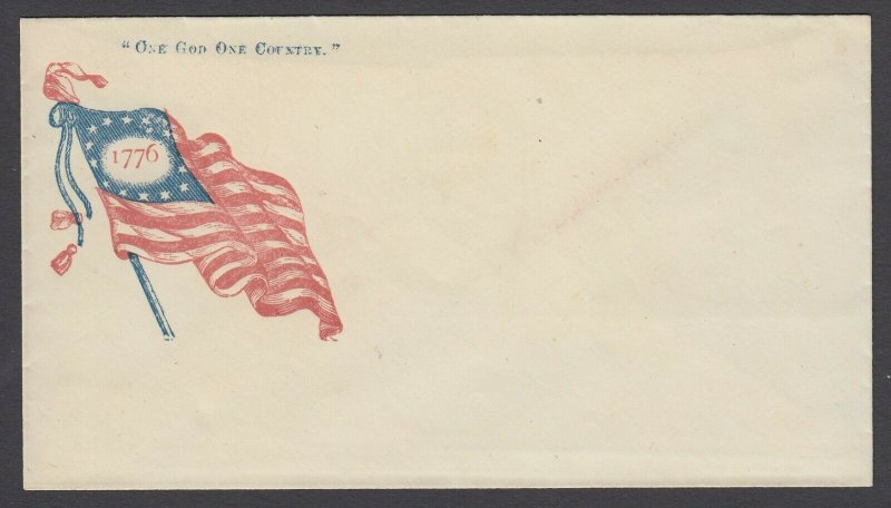 Civil War Patriotic unused cover - One God, One Country