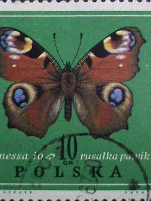 POLAND STAMP- COLORFUL BEAUTIFUL LOVELY BUTTERFLY LARGE CTO STAMPS-VERY FINE