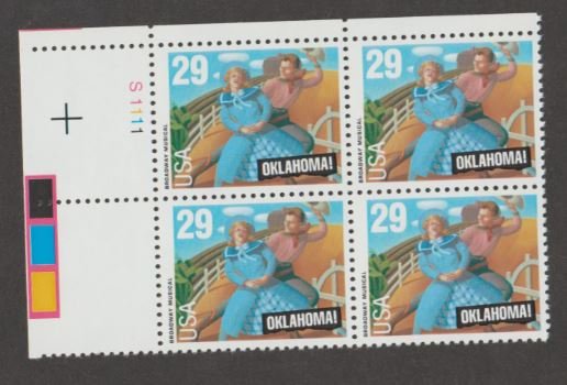 U.S. Scott #2722 Oklahoma Musical Stamps - Mint NH Plate Block