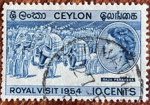 Ceylon #318 Used Single Royal Procession L39