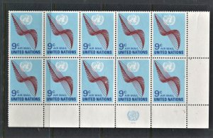 STAMP STATION PERTH United Nations # Block of 10 MNH 1972