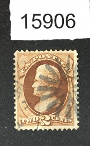 MOMEN: US STAMPS # 135 GRILLED USED $85++ LOT #15906