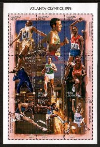 Lesotho 1996 - Sports Olympics - Sheet of 9 Stamps - Scott #1052 - MNH