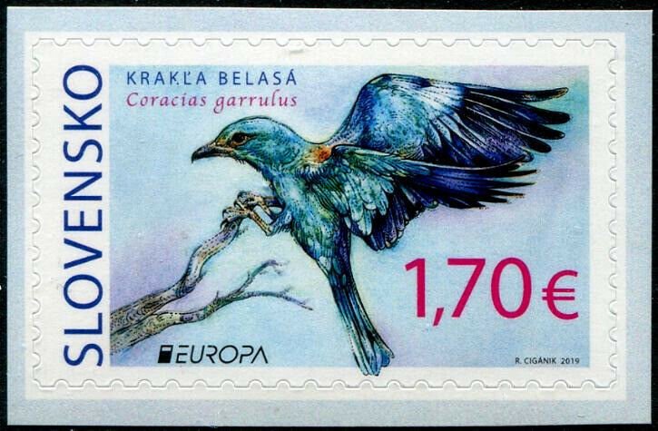 HERRICKSTAMP NEW ISSUES SLOVAKIA Sc.# 816 Europa 2019 Birds Self-Adhesive