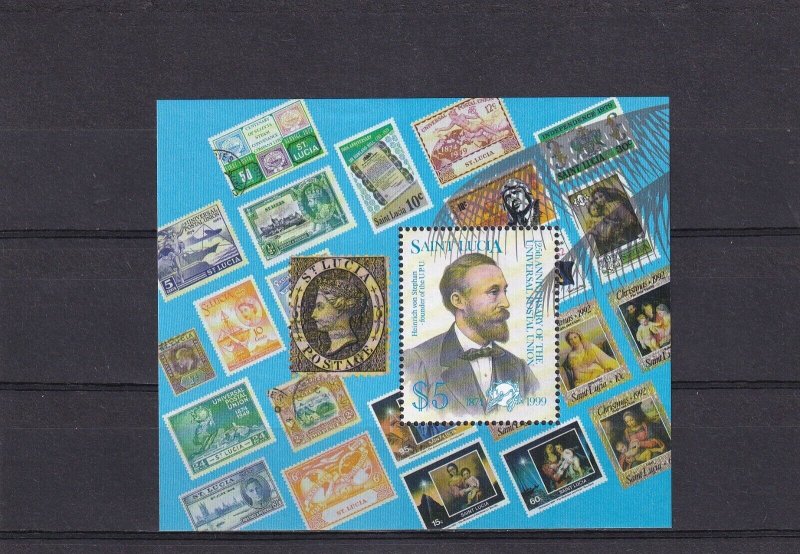 SA09a St Lucia 1999 The 125th Anniversary of Universal Postal Union minisheet