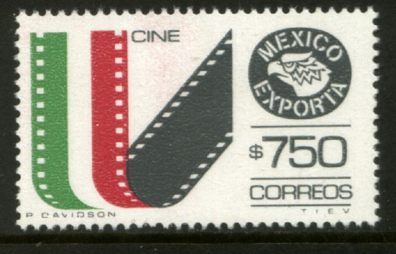 MEXICO Exporta 1586 $750P Movie Films Fluorescent Paper 10 Mint NH