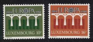 Luxembourg Bridge Europa CEPT 25th Anniversary 2v 1984 MNH SG#1131-1132