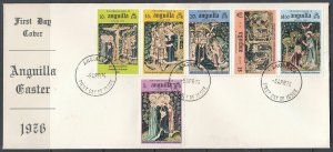 Anguilla Scott 253-8 FDC - Easter 1976