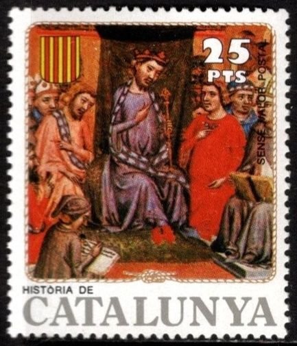 Vintage Spain Poster Stamps History of Catalonia Series Set/4 MNH