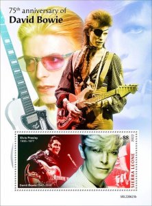 Sierra Leone - 2022 David Bowie Anniversary - Stamp Souvenir Sheet - SRL220621b