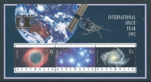 Australia #1260b NH Int'l Space Year SS Ovptd. Columbus Stamp Expo