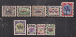 GREENLAND SC# 19-27  VF/MOG