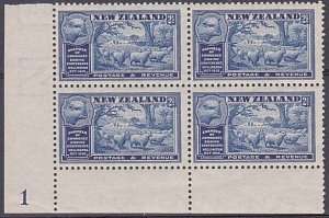 NEW ZEALAND 1936 Commerce 2½d plate block of 4 MNH.........................B3206