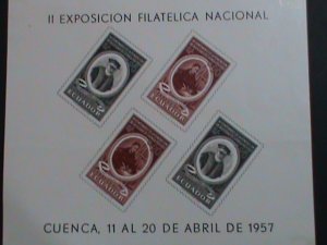ECUADOR-1957-SC#214a  OVER 60 YEARS - 2ND INTERNATIONAL EXPOSITION IMPERF MNH