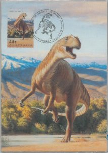 81372 - AUSTRALIA - Set of 6 MAXIMUM CARDS - Dinosaurs PREHISTORY wrapper 1993