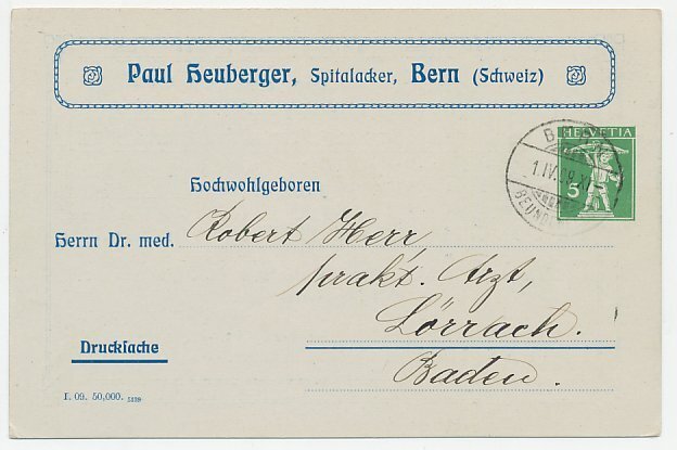 Postal stationery Switzerland 1909 Kephir pastilles - Mushroom - Alpine milk