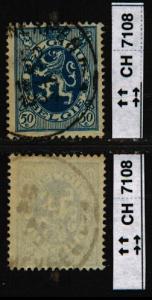 Belgium & Colonies 207 A63 50c dp blue Used ~ CH7108