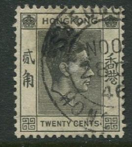 Hong Kong -Scott 159A - KGVI Definitive -1946 - FU - Single 20c Stamp