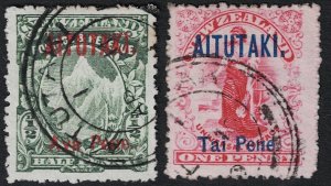 Aitutaki SC# 1 and 2 Used - S17955