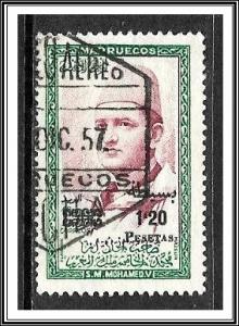 Morocco Northern Zone #22 Sultan Mohammed V  Surcharged Used