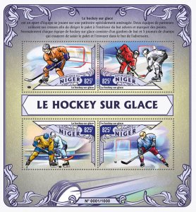 Sports Ice Hockey Stamps Niger 2016 MNH 4v M/S