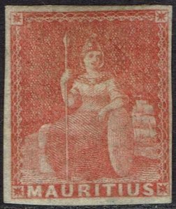 MAURITIUS 1858 BRITANNIA (6D) IMPERF NO GUM