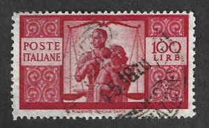 Italy Scott #477a Used 100 l Family & Scales 2018 CV $2.50