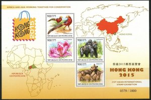 CENTRAL AFRICA 2016 HONG KONG 31st ASIAN INT'L STAMP EXPOSITION SHEET MINT  NH