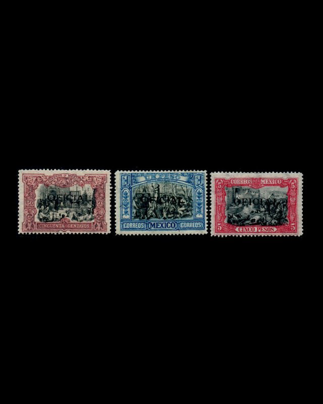 VINTAGE: MEXICO 1898-1903 OG, BHLH,FW LHR SCOTT #O75-O82 $460.75 LOT MEX1900G