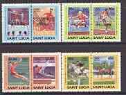 St Lucia 1984 Olympics (Leaders of the World) set of 8 op...