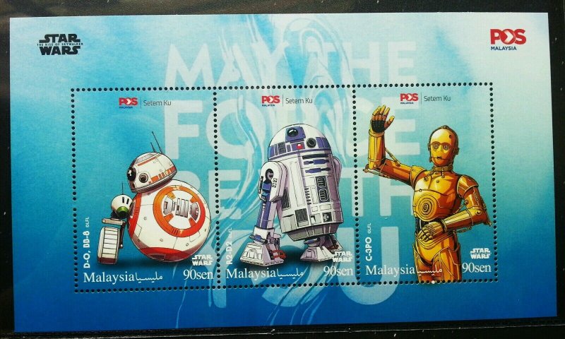 *FREE SHIP Malaysia Star Wars Movie 2019 Postcard Robot (ms pack) MNH *official