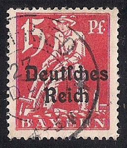 Bavaria #258 15pf Plowman Stamp used F-VF