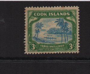 Cook Islands 1938 SG129 3 Shillings  W43 mounted mint