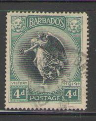 Barbados Sc 146 1920 4d Victory stamp used