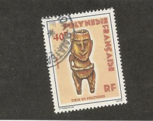 FRENCH POLYNESIA, 410, TIKI CARVING, USED, 1985