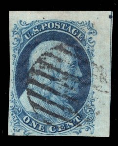 MOMEN: US STAMPS #9 POS. 10L1L IMPERF USED LOT #89950*