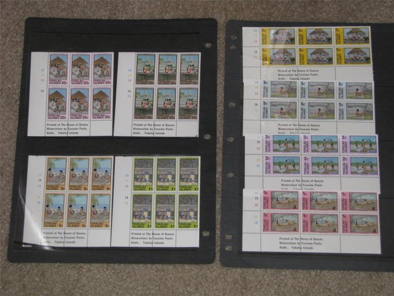 Tokelau Islands, Scott# 49-56 Plate Blocks of 6, MNH