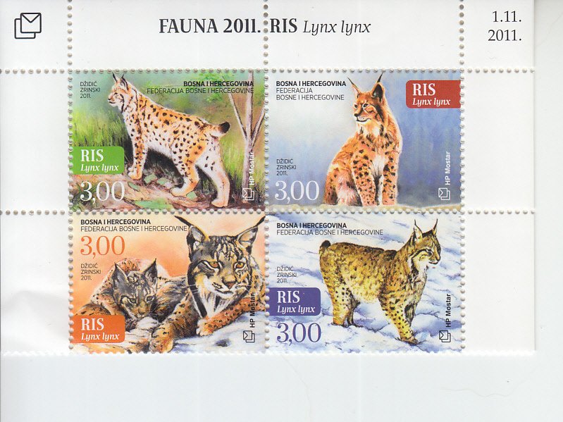 2011 Bosnia & Herzegovina Croat Admin Lynx B4 (Scott 261) MNH